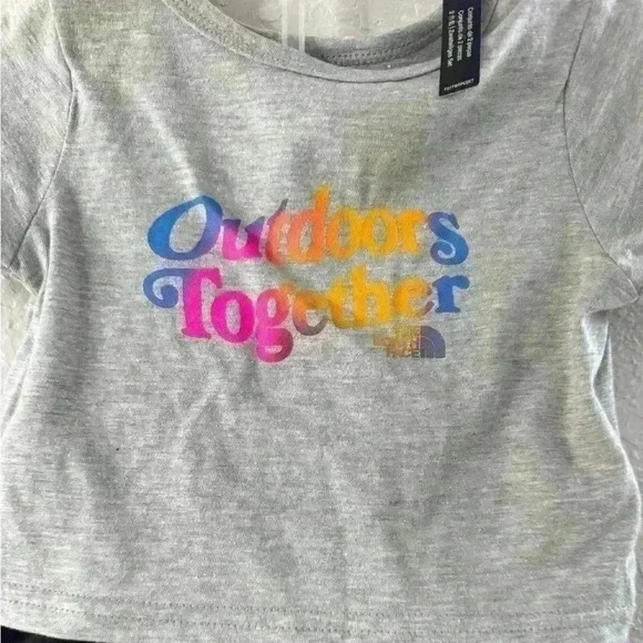 NWT The North Face Baby set “outdoors together” Sz 3 months - rainbow - Picture 6 of 8